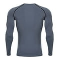 thumbnail image 4 of Fnooota Workout Tops for Men, Stretch Gym Long Sleeve Quick-dry Activewear Clothing Gray Size S-3XL, 4 of 5