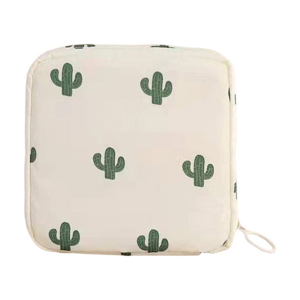 Ounissouiy Bolsa de almacenamiento con cremallera, exquisita portabilidad, servilletas sanitarias, bolsas con almohadilla, paquete de transporte Almacenamiento y organización del hogar Blanco