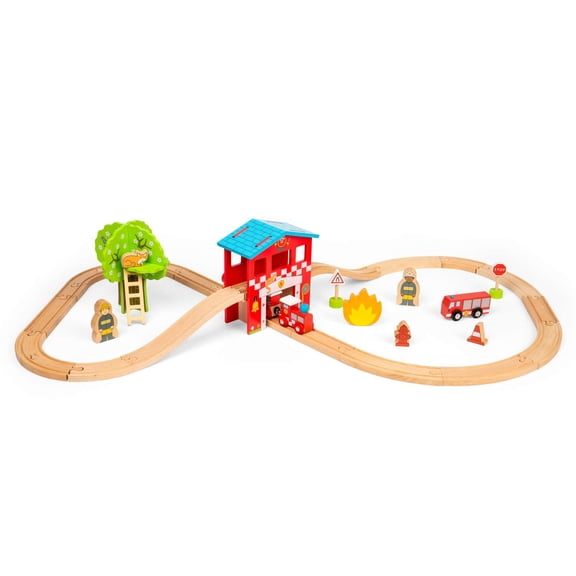 Bigjigs Rail - Fire Station Train Set