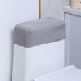 thumbnail image 2 of MRLESS 2-Pack Universal Toilet Lid Covers with Elastic Edge, Soft Washable Polyester Bathroom Decor Protectors, 2 of 6