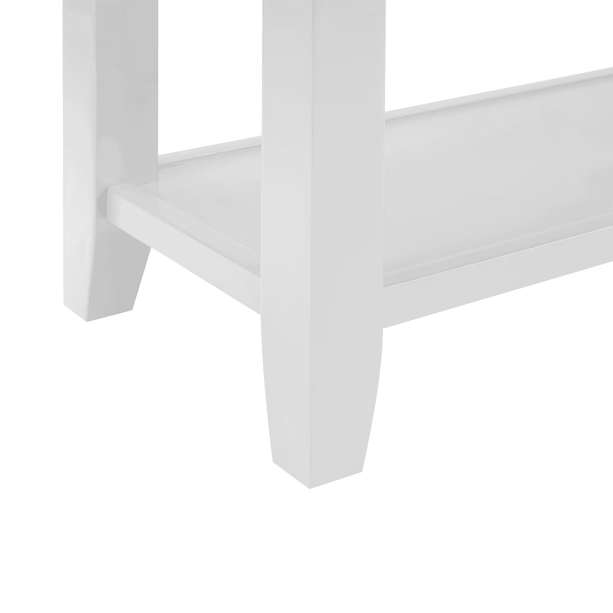 MAYEERTY Retro Console Table with 2 Drawers and Shelves, Solid Pine Wood Table for Living Room, Entryway, Hallway