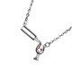 thumbnail image 3 of EeaseMX Collar con colgante creativo de corazón de 4 piezas, diseño de copa de vino tinto, cadena de clavícula para niña, regalo de joyería para San Valentín (plata), 3 of 7