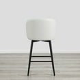 thumbnail image 5 of CHITA 27" Swivel Upholstered Counter Bar Stools with Back & Metal Legs Set of 2,Faux Leather in White, 5 of 7