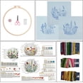 thumbnail image 2 of 3 Sets Embroidery Kit for Adult, Embroidery Kit Include Embroidery Cloth Hoops Threads for Craft Lover Hand Stitch with Embroidery Skill Techniques, 2 of 7