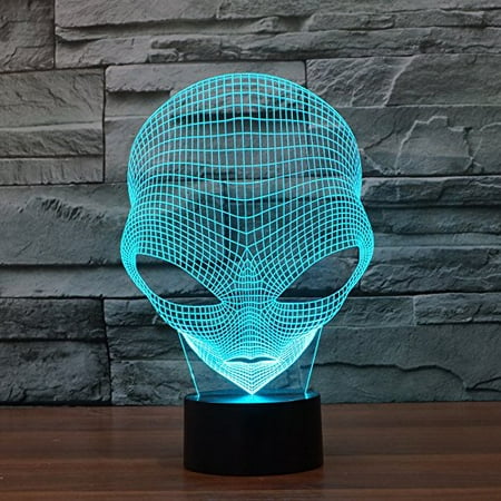 FLYMEI 3D Optical Illusion Desk Lamp Unique Night Light for Home Decor 7 Colors Changing USB Powered Touch Button LED Table Lamp - BEST Gift for Kids/ Friends/ Birthdays/Holidays (100 Best Optical Illusions)