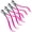 Pink, variant on Professional Cuticle Trimmer Stainless Steel Cuticle Nipper with Sharp Blades - Double Spring Cutter Tool - Silver