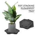 thumbnail image 4 of LULULION 2Pcs Black Plastic Plant Pot Trays Hexagonal Shape Drip Tray for Indoor Plants, 4 of 5