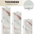 thumbnail image 4 of White Rose Gold Marble Pattern Kitchen Rugs Sets Of 3,Kitchen Runner Rugs Non Skid Washable,Decorative Kitchen Floor Mats for Kitchen,Sink,Laundry,17"x30"+ 17"x47" + 17"x59", 4 of 6