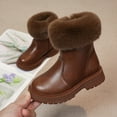 thumbnail image 4 of Kali_Store Snow Boots for Girls Winter Boots Thick Bottom Non Slip Warm Ankle Boots Toddler Winter Shoes(Brown Size,3.5 Big Kids), 4 of 4
