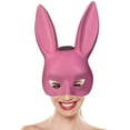 thumbnail image 3 of Máscara de conejito, máscara de conejo de mascarada para mujer para cumpleaños, Pascua, Halloween, accesorio de fiesta, 3 of 5