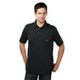 thumbnail image 1 of Tri-Mountain Uptown 187 Epaulette Polo Shirt, 4X-Large, Black, 1 of 2