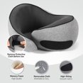 thumbnail image 3 of Travel Pillow, Travel  Pillow for Airplanes ,  Pure Memory  Travel Pillow, Sleeping Essentials for Long Flight 360?  Support  Comfort and Breathability, 3 of 6