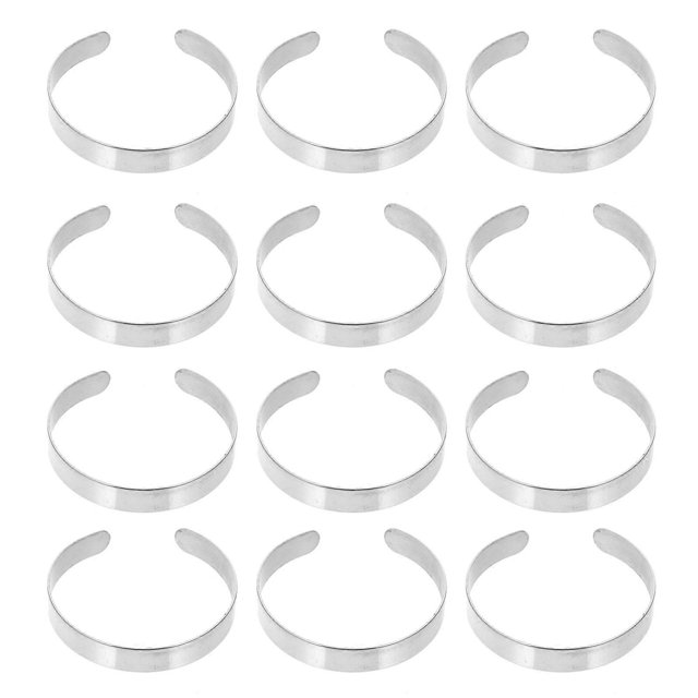 10Pcs Curved Bracelet Blank Cuff Blank Bangle for Stamping Engraving Customizing