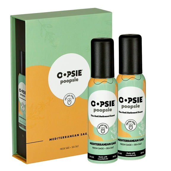 Toilet Spray Mediterranean Sage Giftable 2 Pack Single Scent 2oz