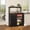 Black, variant on WARAYZ Coffee Bar Cabinet with Mini Fridge Space & Charging Station, Kitchen Sideboard with Wine Glass Rack, 6 Hanging Hooks & Drawer, Blue
