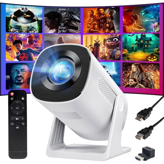 Mini Bluetooth Portable Projector720P, 270° Rotatable Home Cinema Projector, Compatible with Fire Stick, Smartphone, PC, PS5