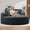 Grey, variant on Oversized Round Lazy Sofa, 62.9 Inch Diameter Giant Fluffy Rabbit Plush Lounge Couch with Removable Washable Throw Pillows, Compressed Shipment Circular Bean Bag Chair for Living Room Bedroom