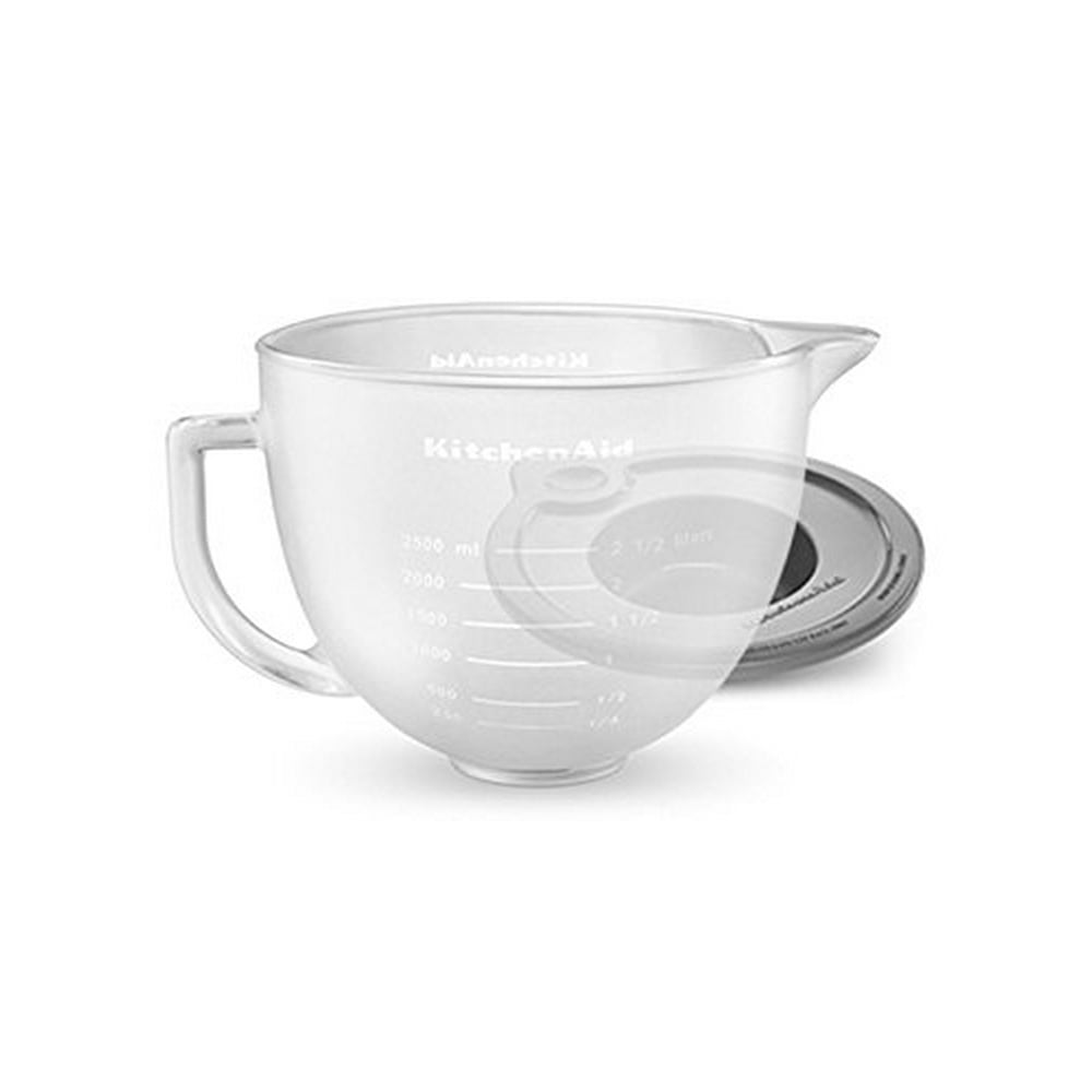 KitchenAid K5GBF TiltHead Frosted Glass Bowl with Measurement Markings