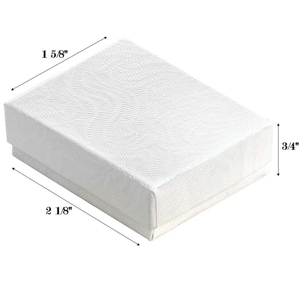 White Cotton Filled Jewelry Packaging Gift Boxes