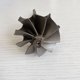 thumbnail image 1 of Rueda de turbina/eje de turbina y rueda de 9 impulsores TD04HL de 48,1/53 mm adecuada para Mitsubishi -, 1 of 4