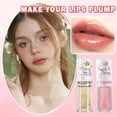 thumbnail image 2 of Ruby Kisses Lip Oil Booster Brillo de labios hidratante con mezcla de aceite natural nutritivo Varita gigante para una fácil aplicación Fórmula no pegajosa (transparente), 2 of 5