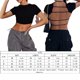 thumbnail image 2 of Chaqueta Camiseta de manga corta sexy sin espalda de color sólido Ygjytge para Mujer Negro T S, 2 of 6