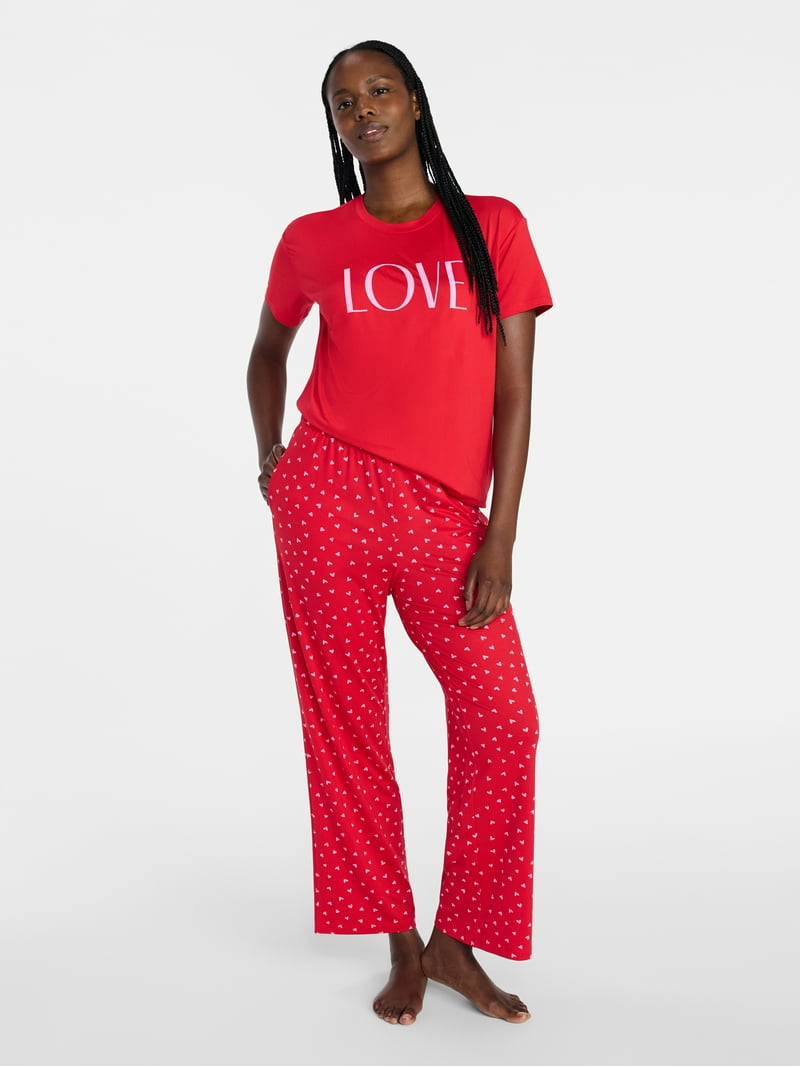 Joyspun Women's Dreamy Soft Collection Short Sleeve Sleep Top and