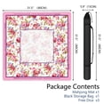 thumbnail image 2 of Floral Mahjong Mat with Rules, 31.5*31.5in Anti Slip American Mahjong Mat for Table, Noise Reduction, Neoprene Mah jongg Mats with Carrying Bag & 3 Dices, Mahjong Set Gift, Board Tile Games Mats, 2 of 7