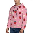 thumbnail image 3 of Bingfone Strawberry And Ladybugs Men'S Drawstring Hoodie Long Sleeve Pocket Sweatshirts-Xx-Large, 3 of 9