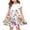#A01-Light Blue, variant on Abcomgle Girls Dresses Casual A-Line Flutter Sleeve Tshirt Dresses Vintage Floral Print Pleated Crew Neck Swing Sundresses for 4-14t Kids,Saffron