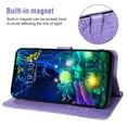 thumbnail image 4 of Compatible with LG V50 ThinQ Wallet Phone Case and Tempered Glass Screen Protector Flip Credit Card Holder Stand Mandala Flower Cell Cover for LGV50 5G V 50 Thin Q V50ThinQ 50ThinQ 50V Women Purple, 4 of 8