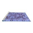 thumbnail image 2 of Ahgly Company Machine Washable Indoor Round Oriental Blue Traditional Area Rugs, 8' Round, 2 of 4