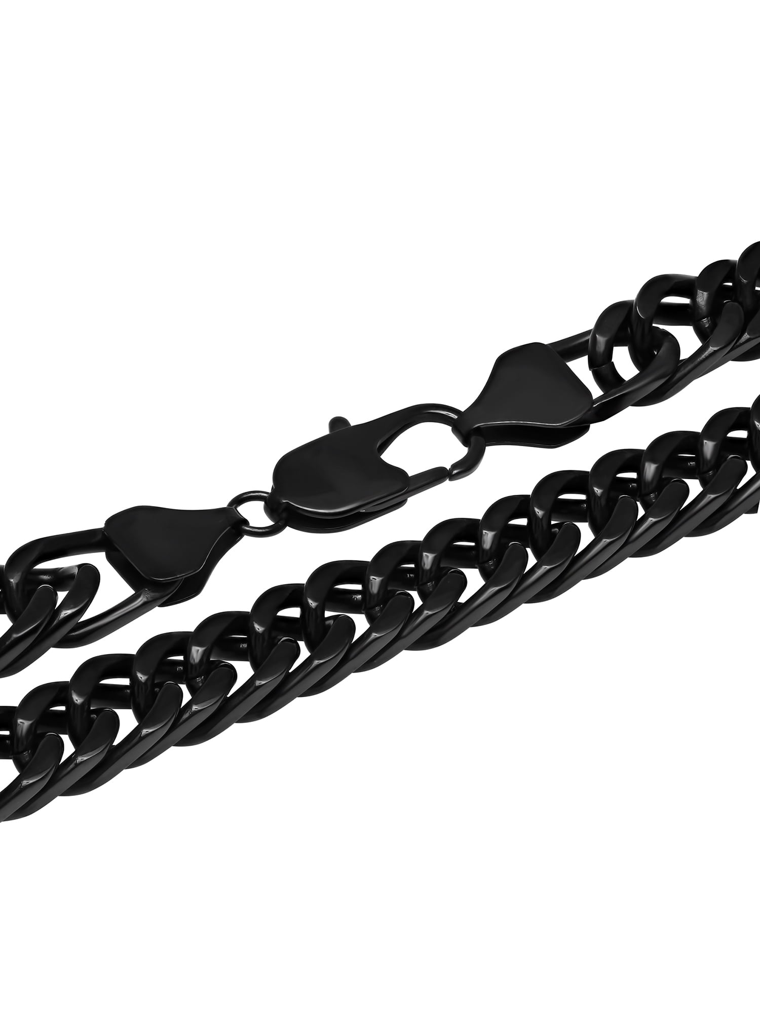 Men's Black Stainless Steel Matte Curb Link Chain Necklace 24" - Brilliance Fine Jewelry