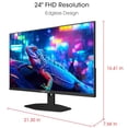 thumbnail image 2 of Sceptre 24 Pulgadas IPS Esencial Delgado 100Hz Monitor de Juegos USB Tipo-c DisplayPort HDMI 100% sRGB Altavoces Incorporados, Máquina Negra 2024 (E248W-FP100T), 2 of 5
