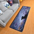 thumbnail image 5 of Long Floor Mat Hallway Carpet 72x24 Inch Area Carpet Non-slip Entrance Carpet Washable Door Mat Kitchen Bedroom Living Room Watercolor Black Cat, 5 of 7
