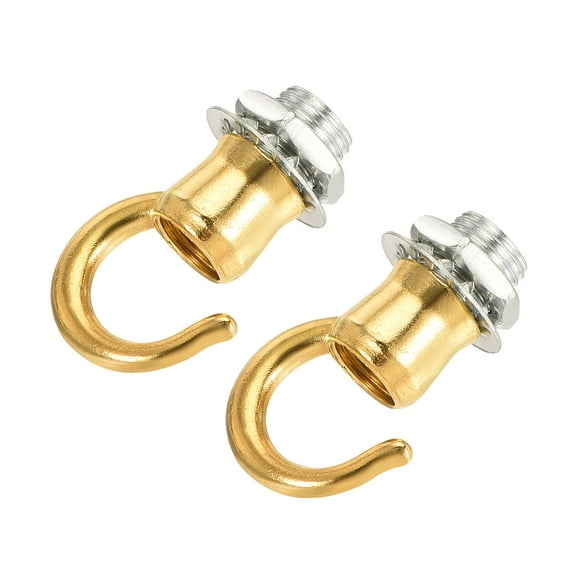 Uxcell Alloy Ceiling Hook 22mmx28mm for Pendant Light Plate Electrophoretic Gold 2 Pack
