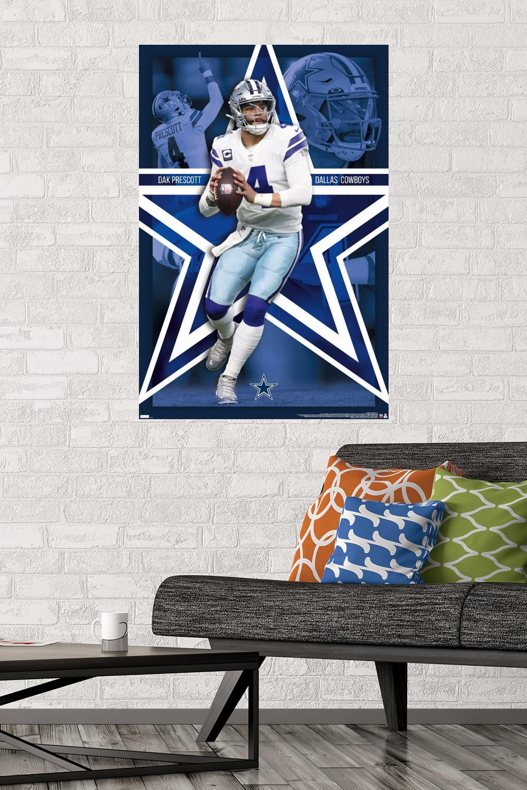 Dak Prescott Poster Dallas Cowboys Wall Art Printable Kids 