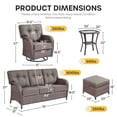 thumbnail image 5 of Bellefurn Luxury 6 Piece Outdoor Patio Wicker Furniture Sets with Swivel Rocker Patio Chairs,Sofa and Ottomans,High Back Outdoor Conversation Set for Porch Balcony Deck, 5 of 12