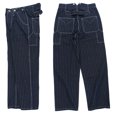 thumbnail image 5 of Pantalones vaqueros de rayas de pierna ancha para hombre, pantalones holgados con diseño de grúa ferroviaria, pantalones con pechera de moda, 5 of 5
