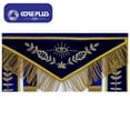 thumbnail image 4 of Past Master Blue Lodge Apron – Blue with Golden Vinework Hand Embroidery, Masonic Regalia with Adjustable Belt, 4 of 5