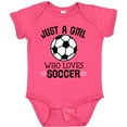 thumbnail image 3 of Inktastic Just a Girl Who Loves Soccer Girls Baby Bodysuit, 3 of 5