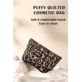 thumbnail image 2 of Bolsa de maquillaje acolchada HFLZBRO para mujer, acolchada, color marrón, 2 of 6