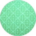thumbnail image 1 of Ahgly Company Indoor Round Abstract Turquoise Blue Contemporary Area Rugs, 5' Round, 1 of 4