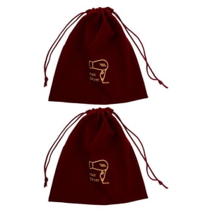 WHAMVOX 2Pack Sac de sécheuse avec velours rouge foncé pour l'organisation à la maison et Voyage