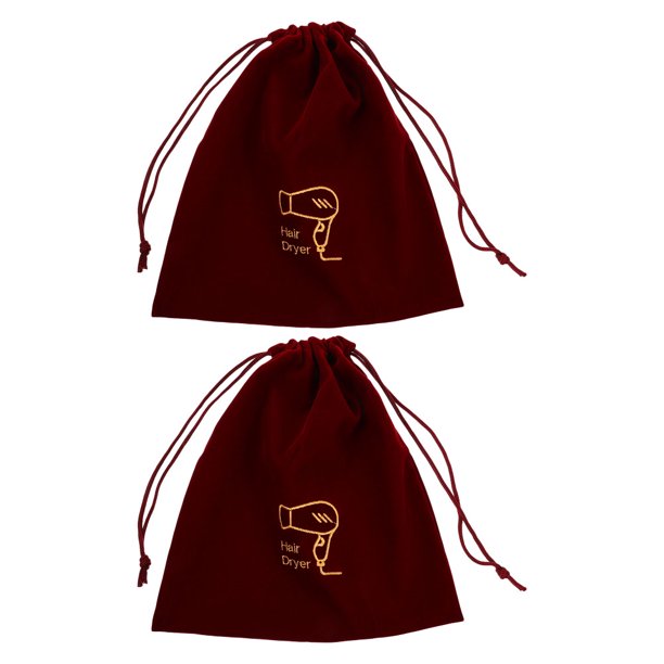 Bolsa de almacenamiento para secador de pelo con cordón, organizador portátil de herramientas de peinado, neceser de viaje, bolsa de maquillaje grande para casa y viajes, 2 unidades
