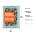 thumbnail image 2 of Australia - New Zealand - Fly by Clipper - Vintage Airline Travel Poster c.1951 - Bamboo Fine Art 290gsm Paper (Unframed) 12x16in, 2 of 4