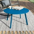 thumbnail image 5 of Patio Coffee Table, Round Patio Side Table, Coffee Table, Modern, Stylish, Living Room, Outdoor, Home Decor, Versatile, Blue, 5 of 5
