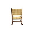 thumbnail image 3 of Contemporary Home Living Woven Rattan Rocking Chair - 41.75" - Caramel Brown, 3 of 9