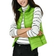 thumbnail image 3 of Frontwalk Women Puffer Vest Stand Collar Outwear Long Sleeve Down Jackets Winter Water-Resistant Waistcoat Sleeveless Green XL, 3 of 3