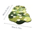 thumbnail image 3 of Partheme Cute Green Moss 3D Floral Area Rug, Irregular Flower Pattern, Non-Slip Plush, Washable, Playroom, Bedroom Floor Mat Bathroom Rug Laundry Rug, green, 3 of 9